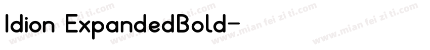 Idion ExpandedBold字体转换